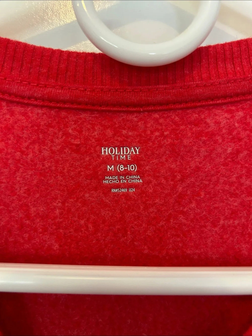 Holiday Time Red Christmas Trees Graphic Crewneck Sweater